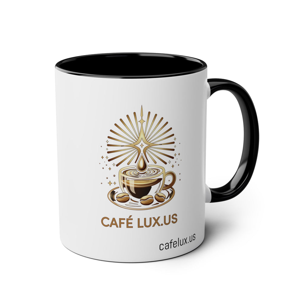 
                      
                        Café Lux logo Two-Tone Coffee Mugs, 11oz
                      
                    