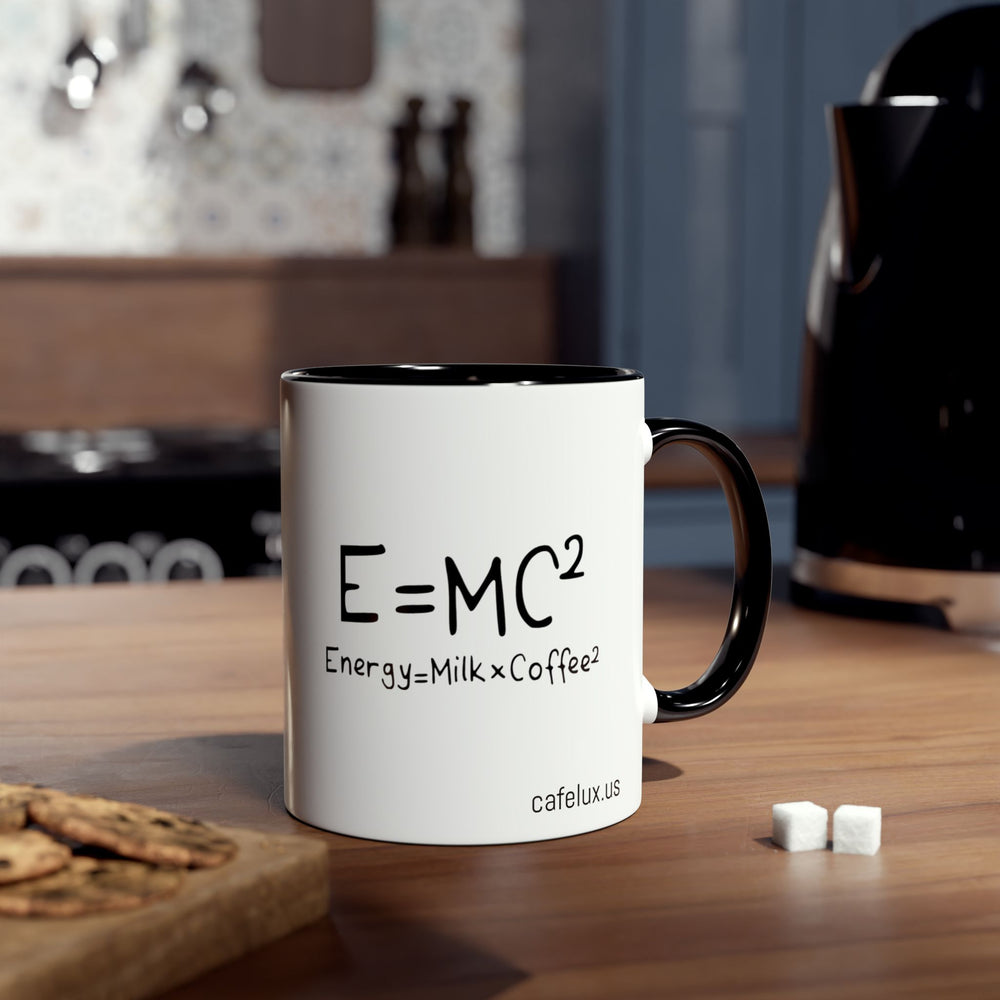 
                      
                        Café Lux- "e=mc2" -Two-Tone Coffee Mugs, 11oz
                      
                    