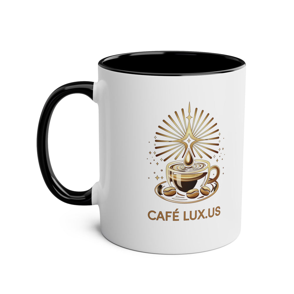 
                      
                        Café Lux logo Two-Tone Coffee Mugs, 11oz
                      
                    