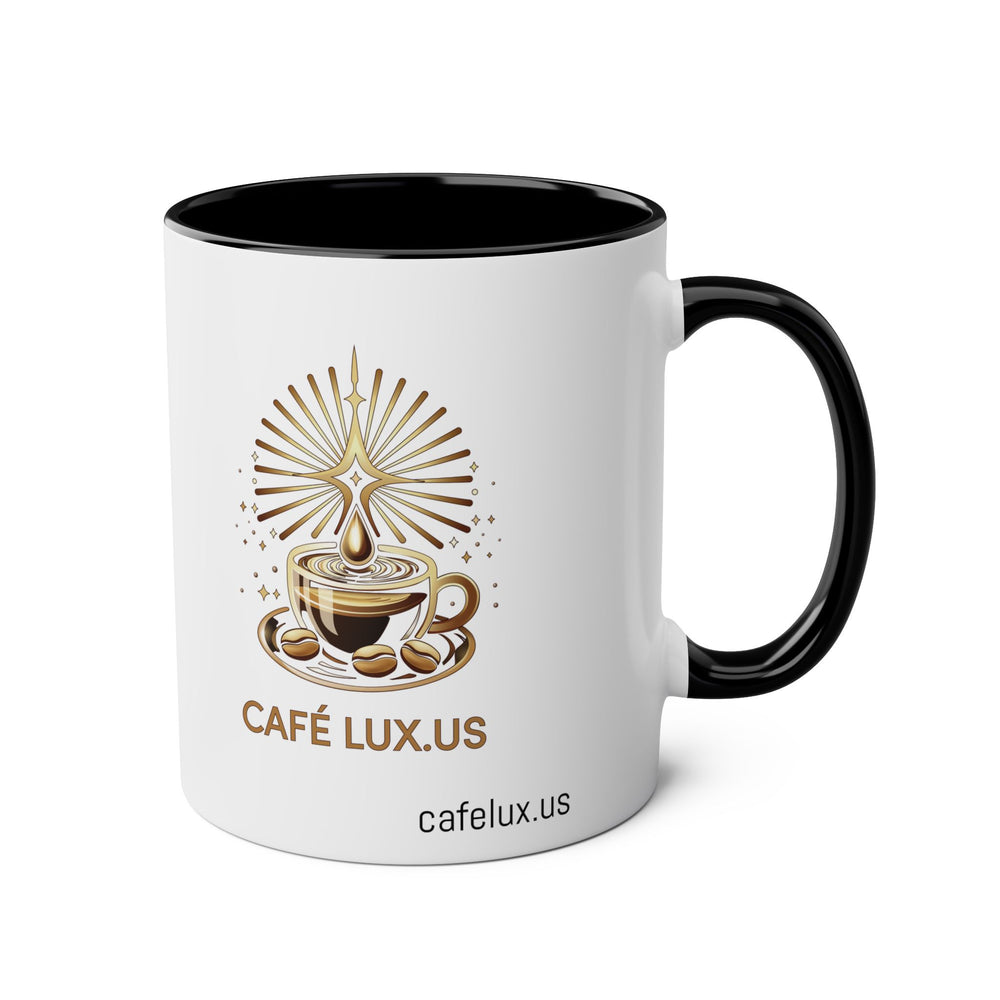 
                      
                        Café Lux logo Two-Tone Coffee Mugs, 11oz
                      
                    