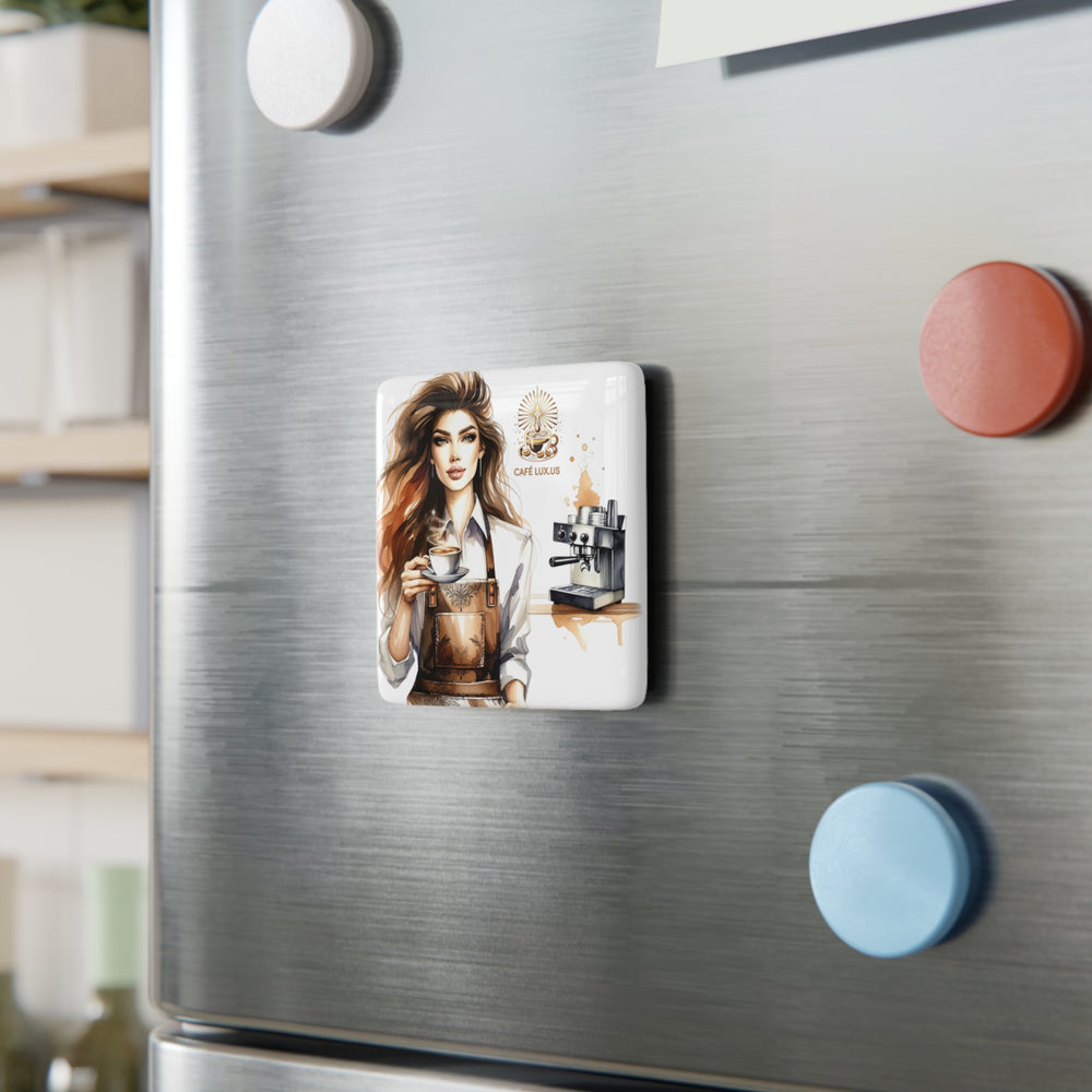 
                      
                        Café Lux Collection Porcelain Magnet - "Coffee Girl"
                      
                    