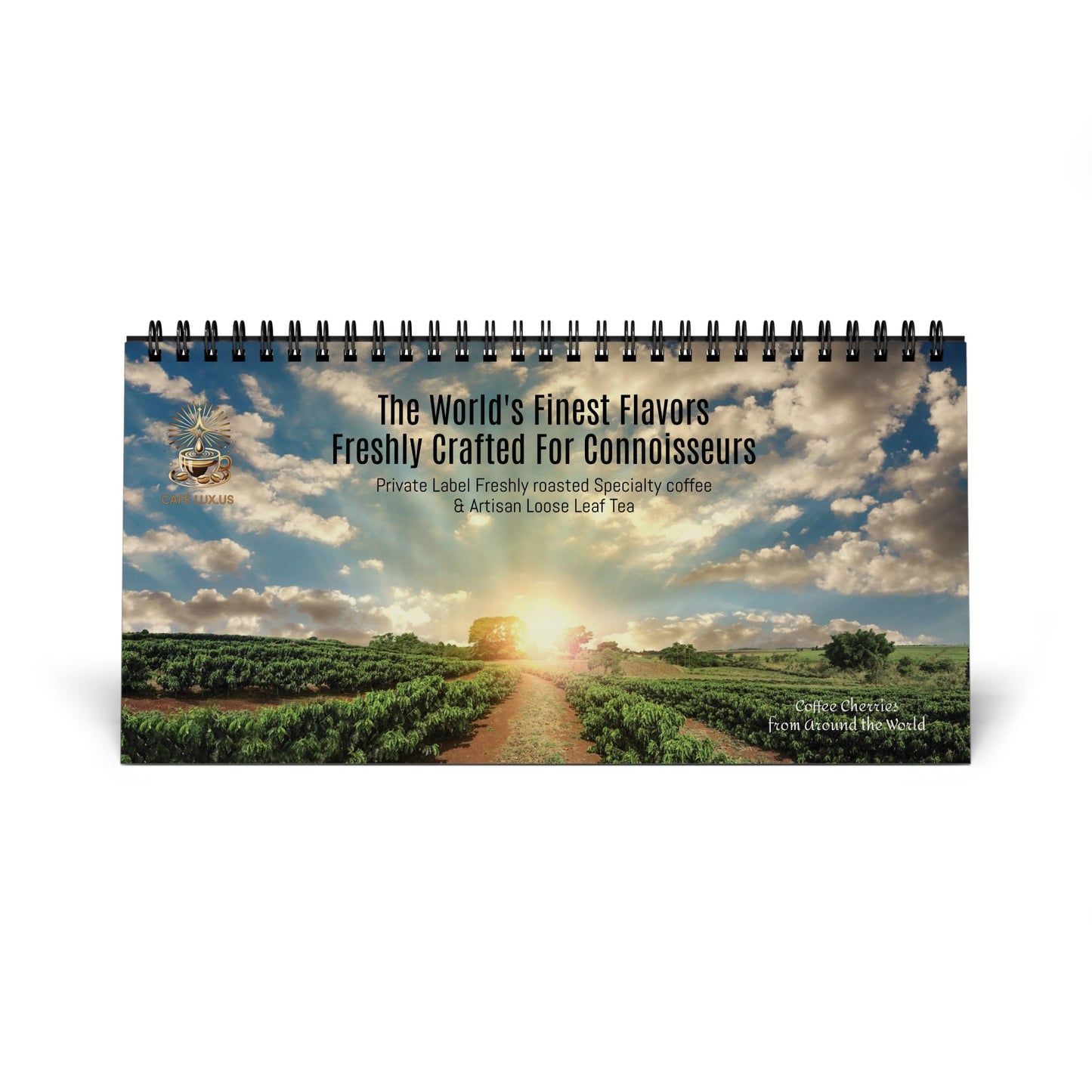 Café Lux Coffee Cherries from Around the World Desk Calendar (2025 grid)