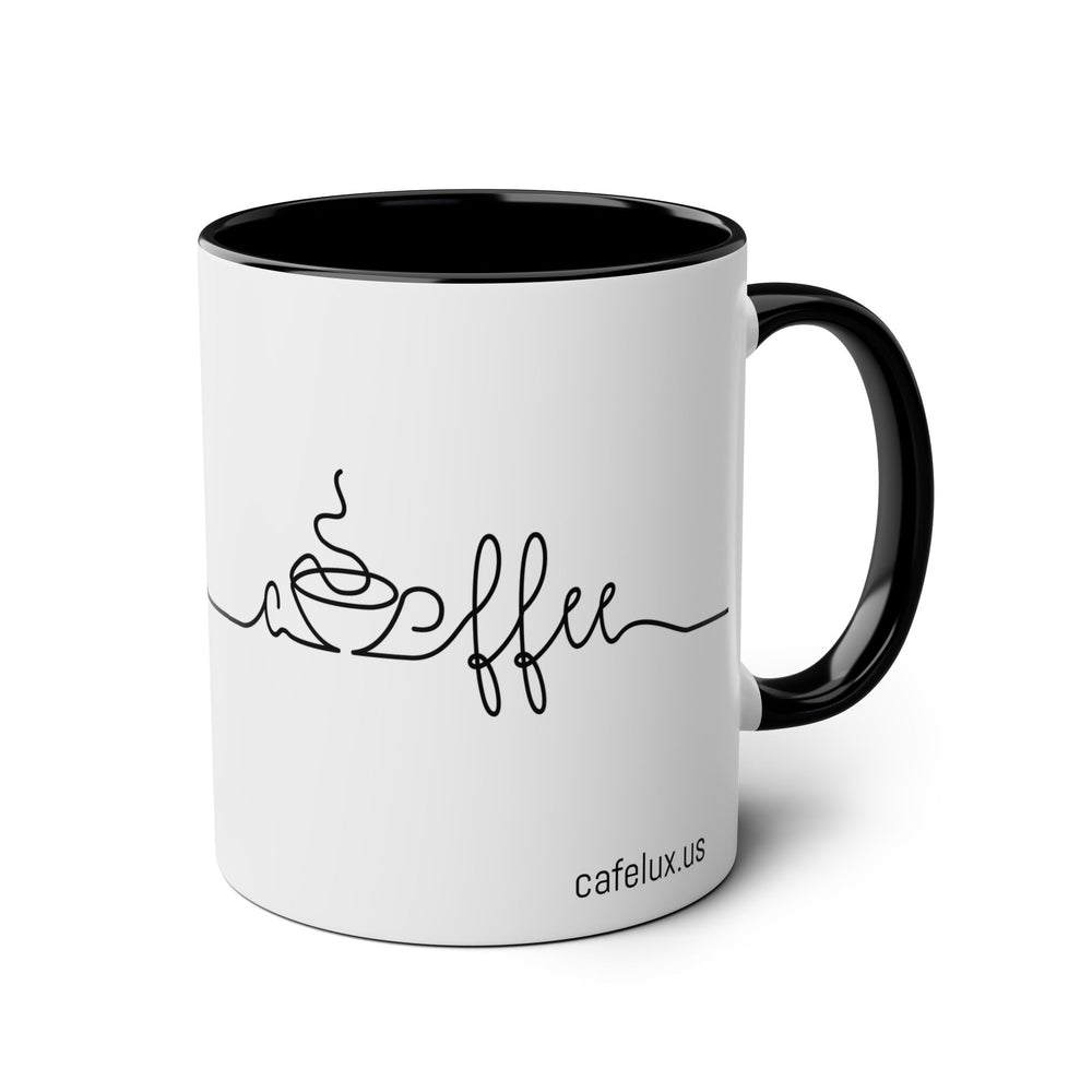 
                      
                        Café Lux- "Coffee" -Two-Tone Coffee Mugs, 11oz
                      
                    