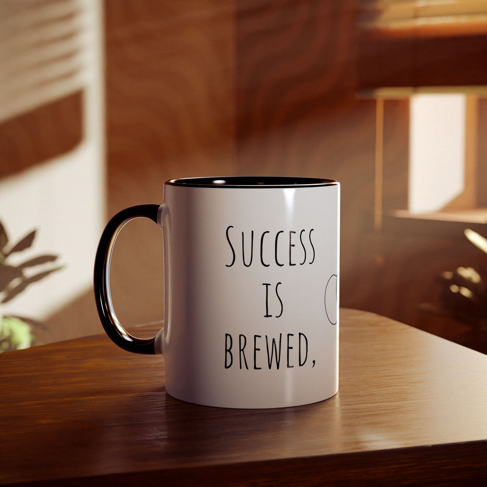 
                      
                        Café Lux- "Success is brewed, not given."-Two -Tone Coffee Mugs, 11oz
                      
                    