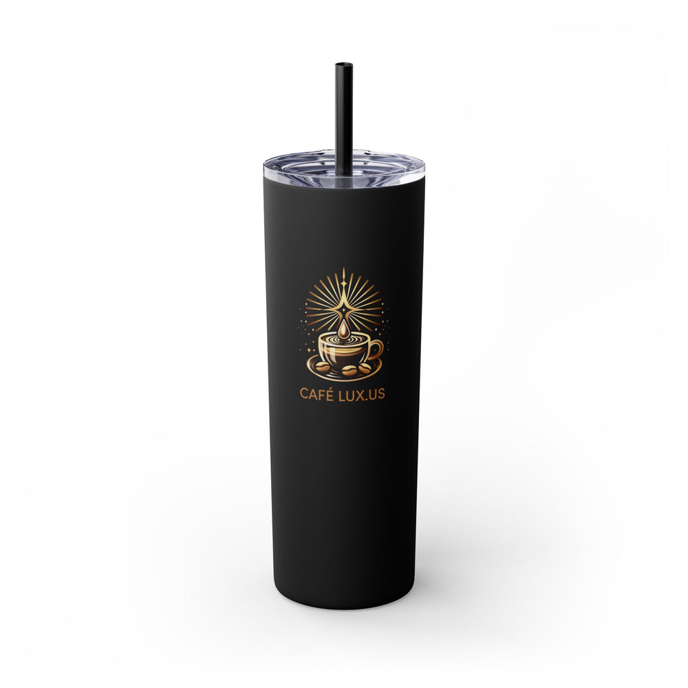 Café Lux Skinny Tumbler with Straw, 20oz