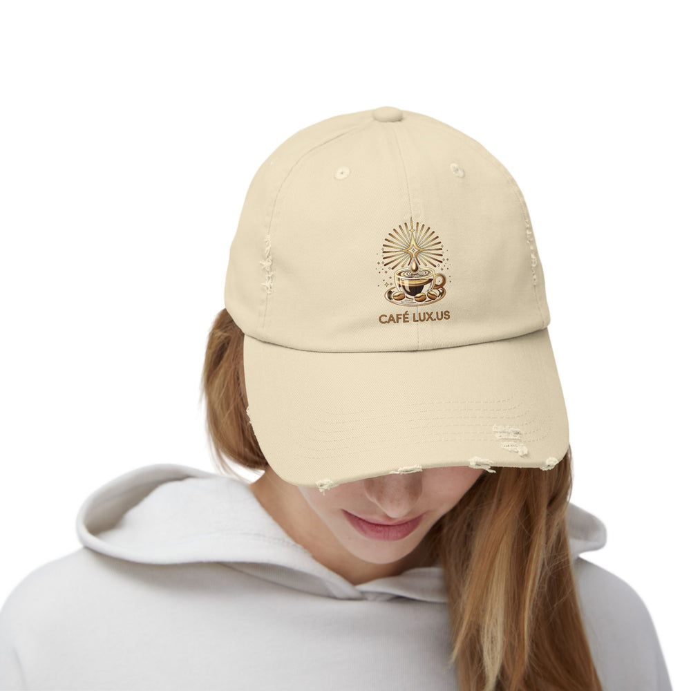 
                      
                        Café Lux Vintage Style Unisex Distressed Cap
                      
                    