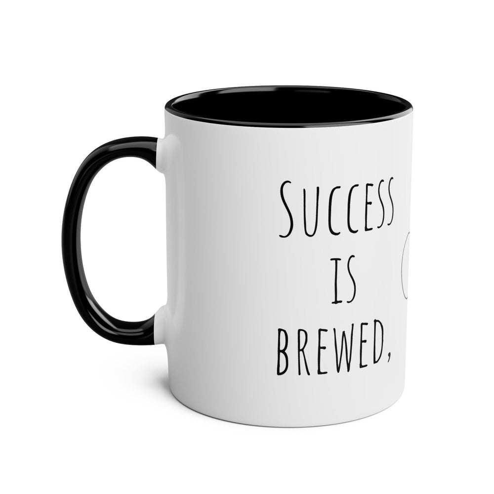 
                      
                        Café Lux- "Success is brewed, not given."-Two -Tone Coffee Mugs, 11oz
                      
                    