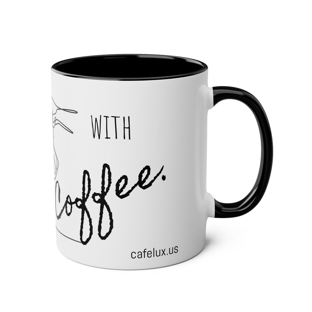 
                      
                        Café Lux- "Ideas percolate better with coffee."-Two -Tone Coffee Mugs, 11oz
                      
                    