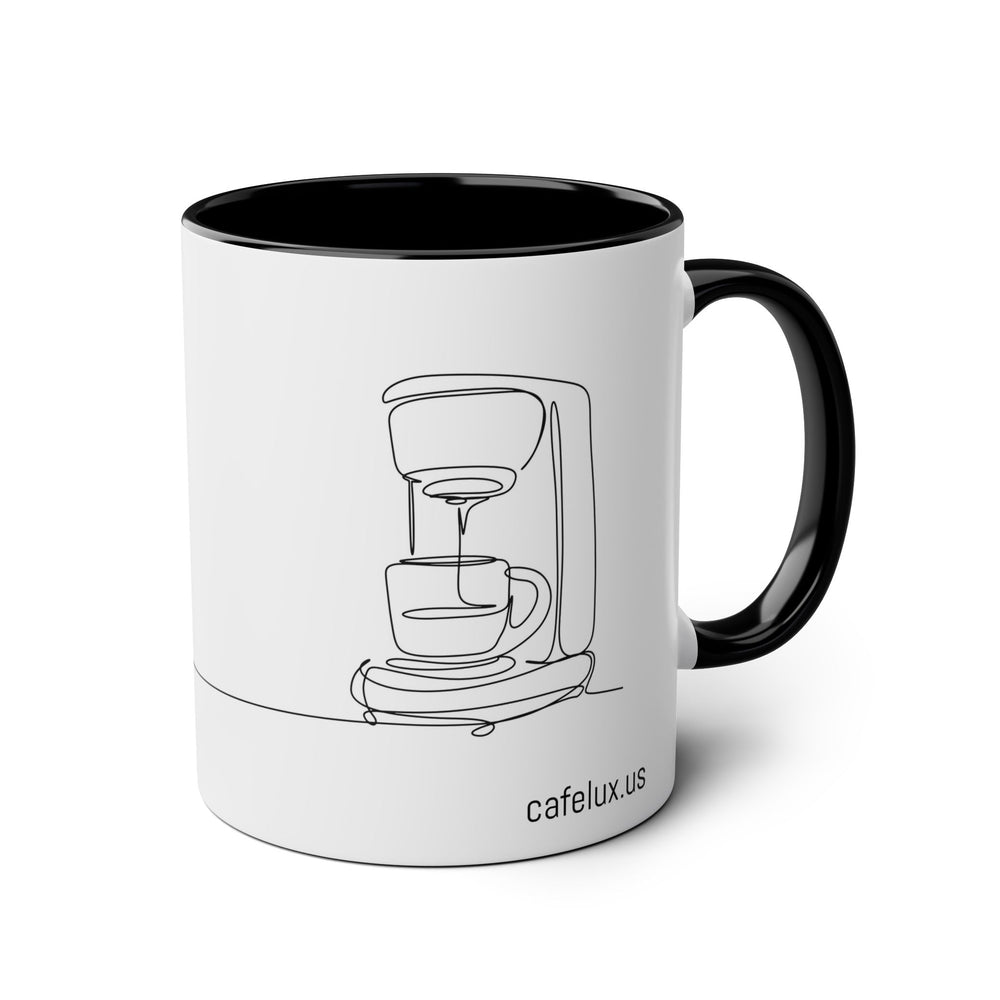 
                      
                        Café Lux- "drip coffee" -Two-Tone Coffee Mugs, 11oz
                      
                    