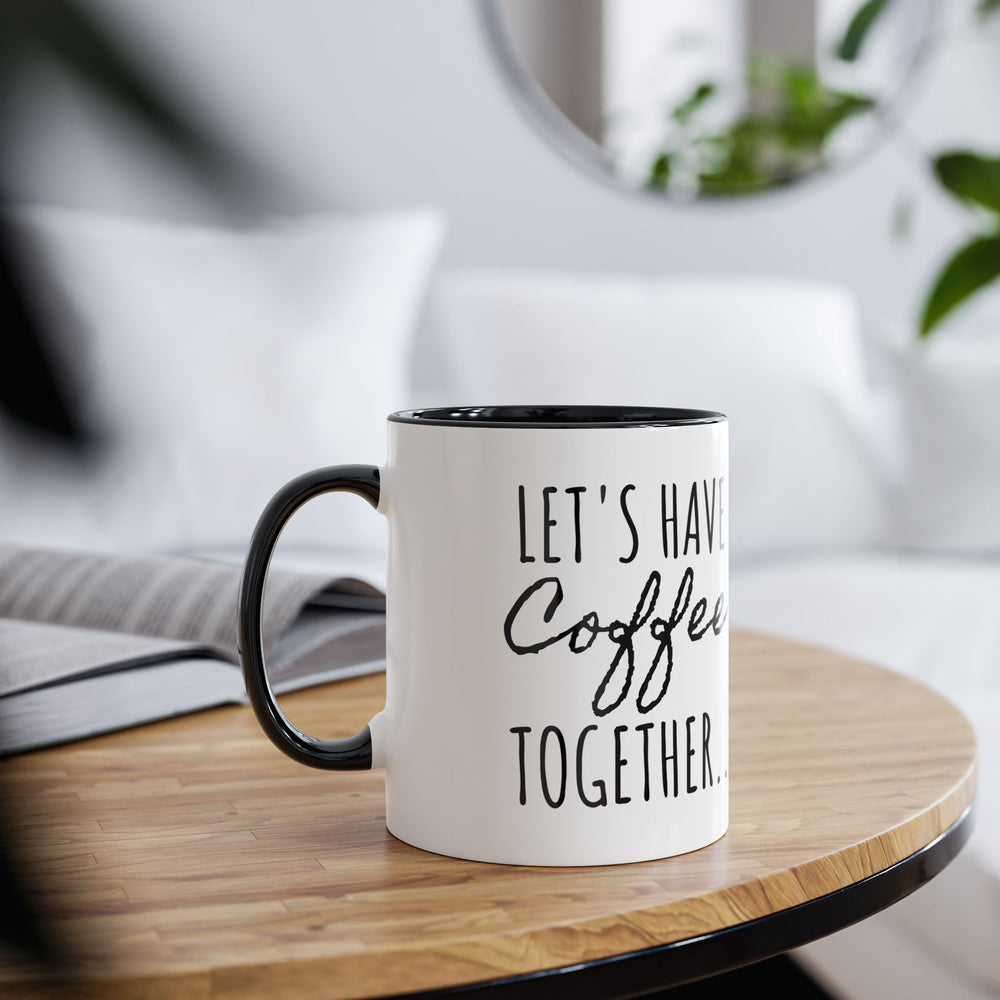 
                      
                        Café Lux- "Let’s Have Coffee Together" -Two-Tone Coffee Mugs, 11oz
                      
                    