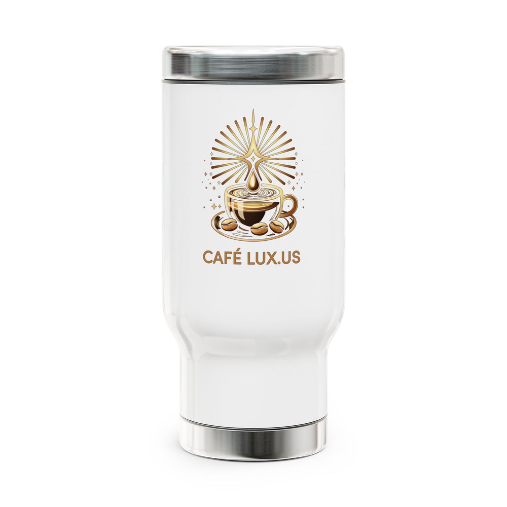 Café Lux Stainless Steel Travel Mug with Handle, 14oz