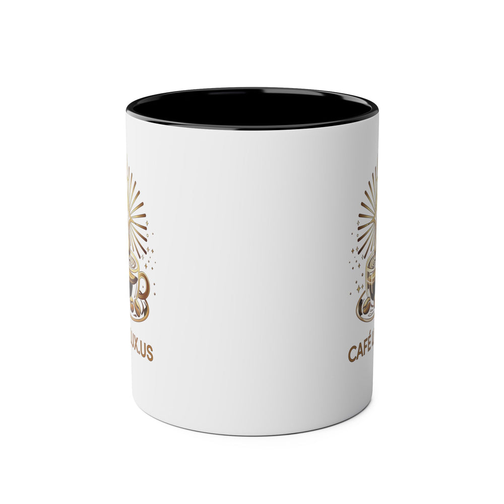 
                      
                        Café Lux logo Two-Tone Coffee Mugs, 11oz
                      
                    