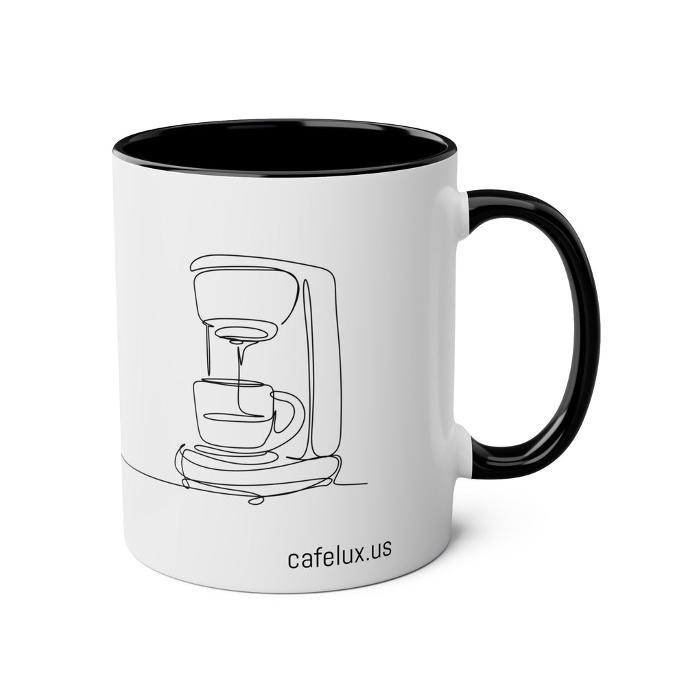 
                      
                        Café Lux- "drip coffee" -Two-Tone Coffee Mugs, 11oz
                      
                    